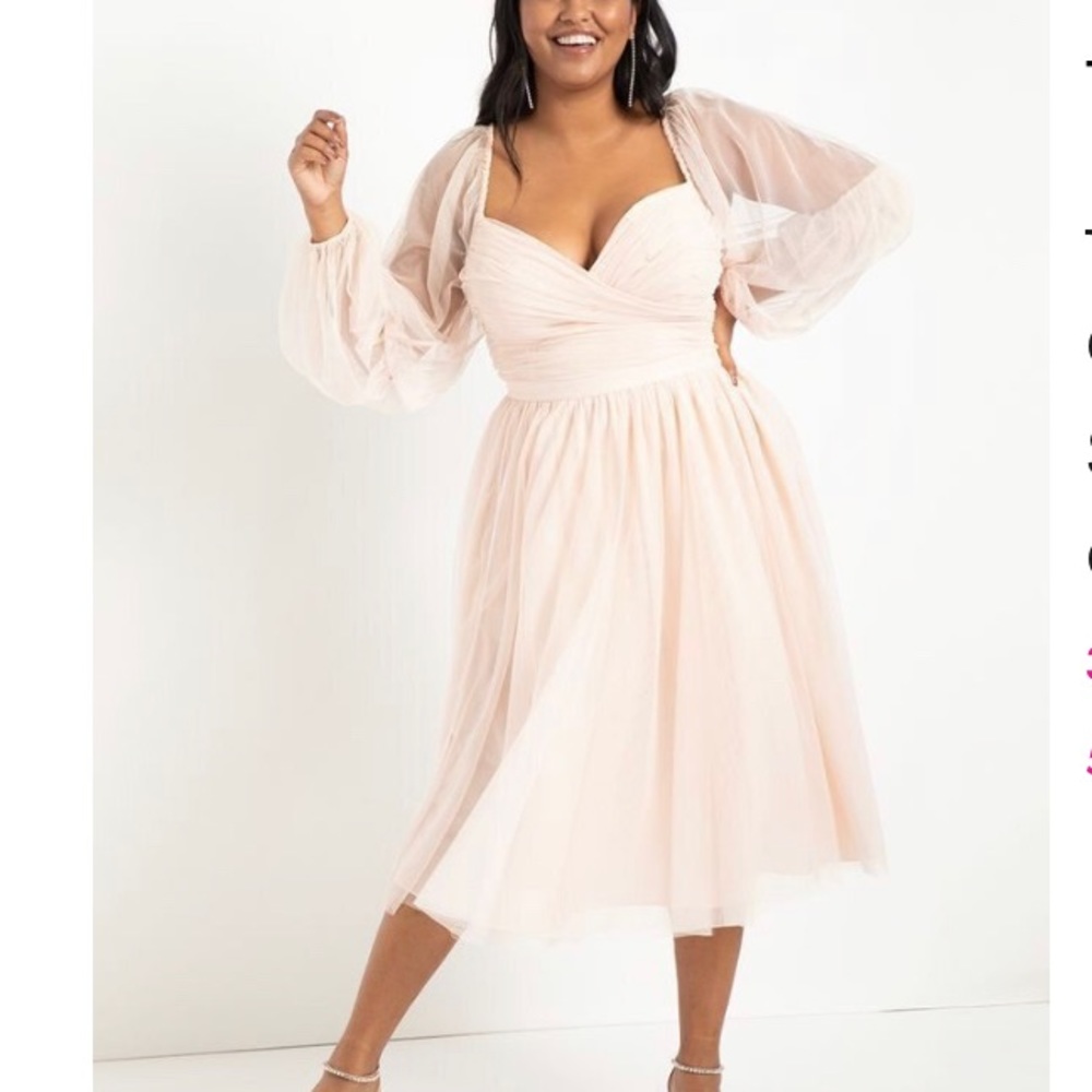 Eloquii plus pink swing nabela dress